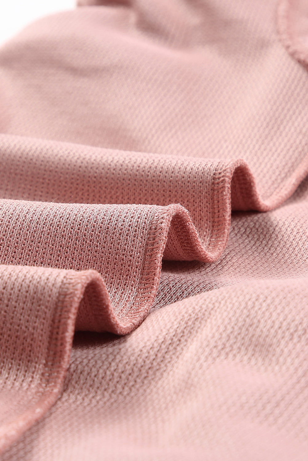 Plus Size Heart Sequin Dusty Pink Round Neck Sweatshirt