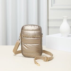 Bronze Puff Cross Body Bag/jj