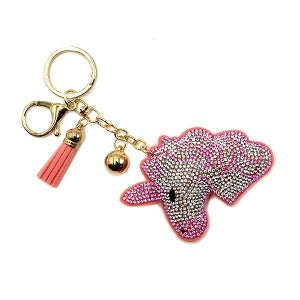 🦄 Pink & White Rhinestone Unicorn Backpack Charm/Keychain🦄/jj
