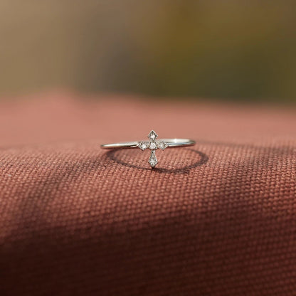 925 Sterling Silver Cross Ring nt