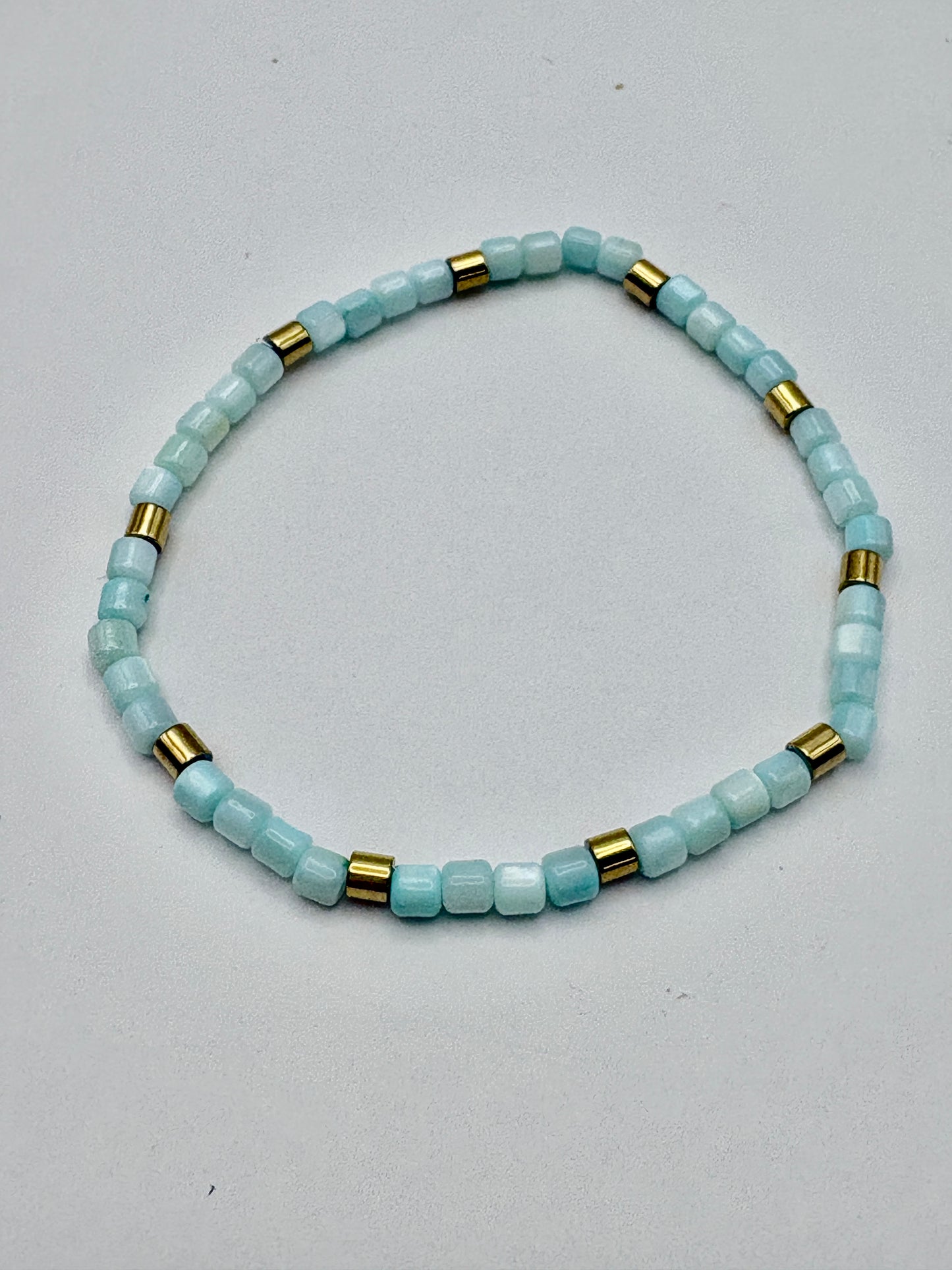 Bohemian Natural Shell Bracelet/Baby Blue/jj/Code #2