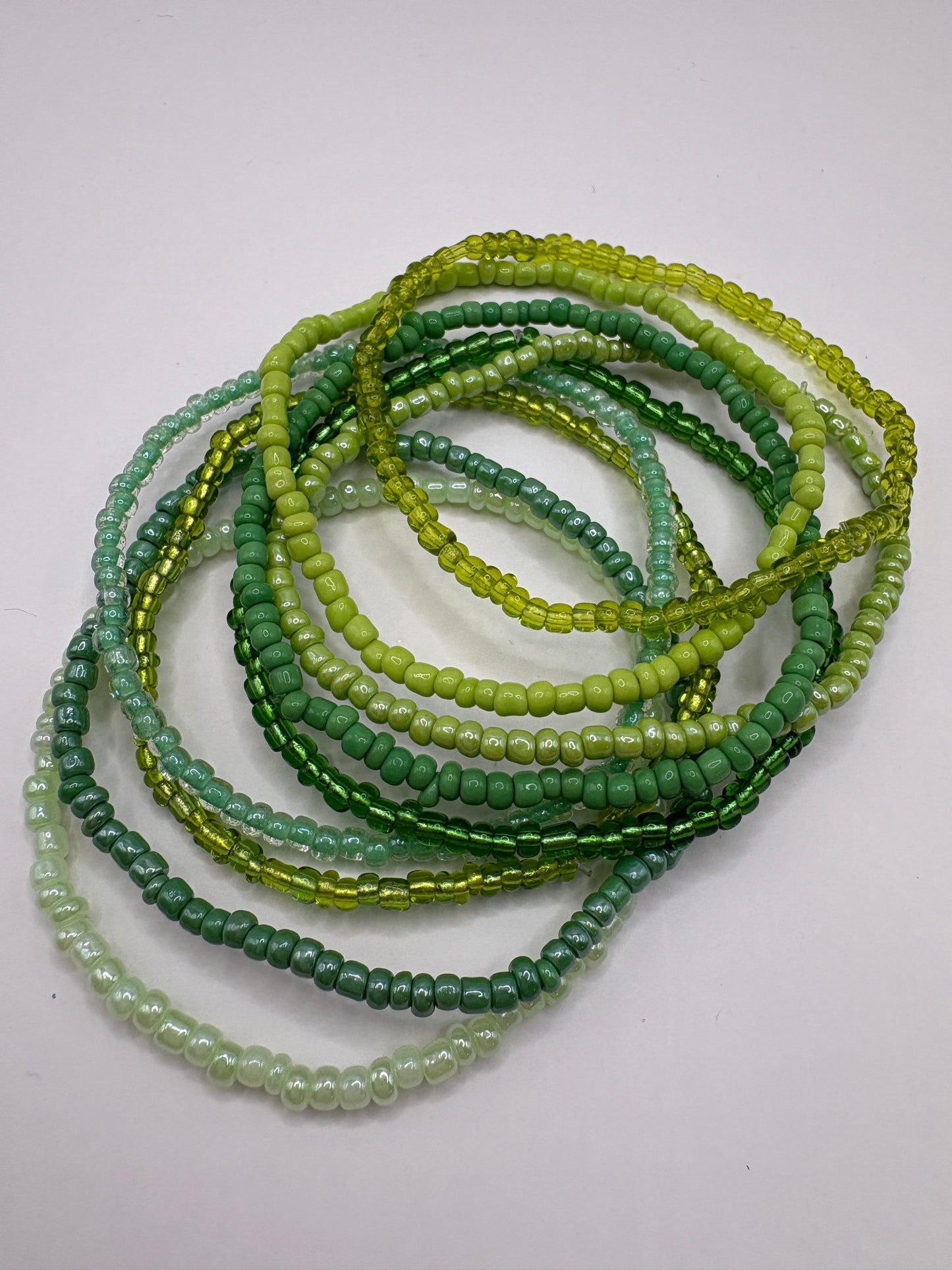 Clearly to Green Cluster Bracelet/jj/Code #10
