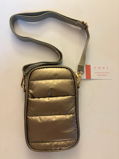Bronze Metalic/Puffy Cross Body Bag/jj