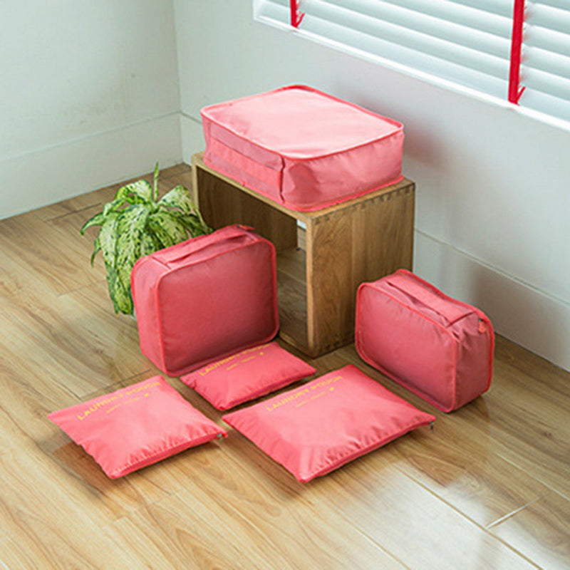 6-Piece Travel Storage Bag Set – Waterproof & Spacious/assorted colors al/tt