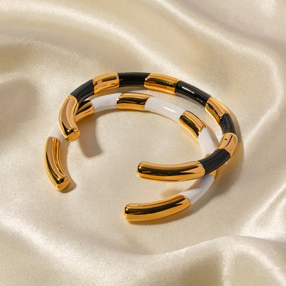 18K Gold-Plated Stainless Steel Bracelet - Gold Spiral