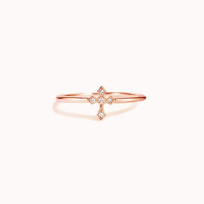 925 Sterling Silver Cross Ring nt